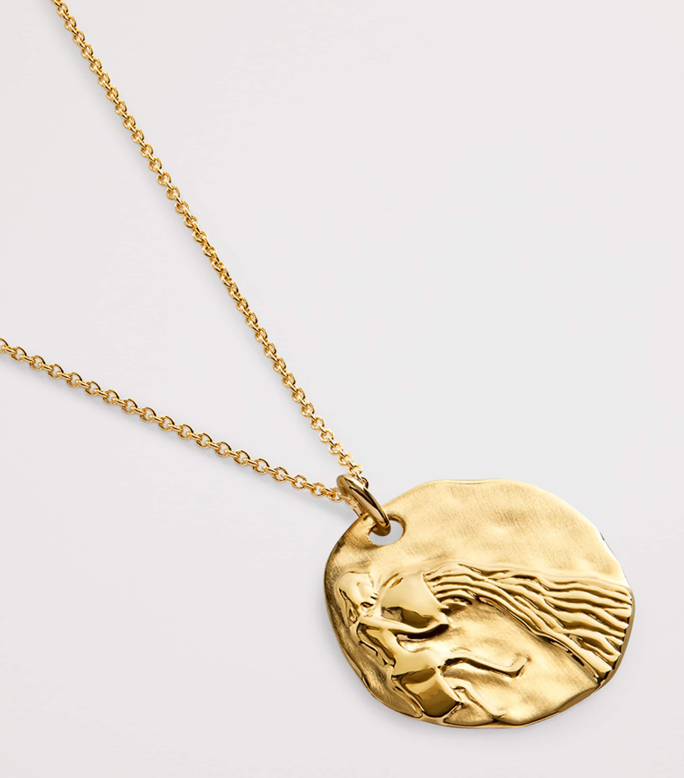 Monica Vinader gold vermeil Aquarius zodiac necklace (British brand)