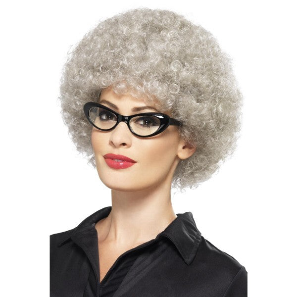 Smiffys Granny Perm Wig in grey, (British brand)