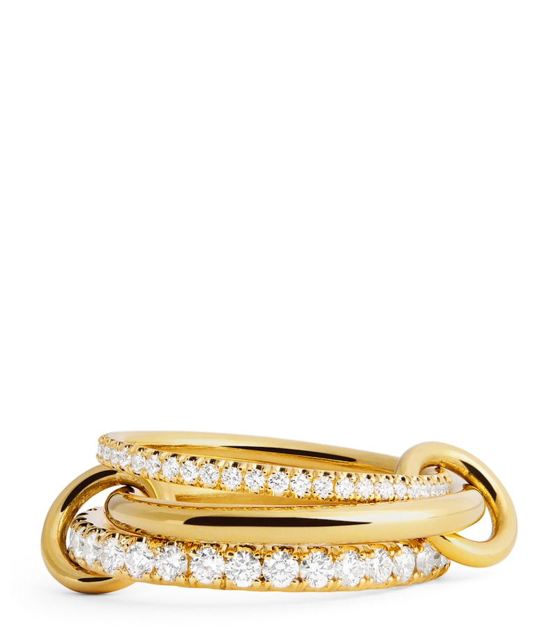 Spinelli Kilcollin Norah ring yellow gold pavé diamonds, UK version
