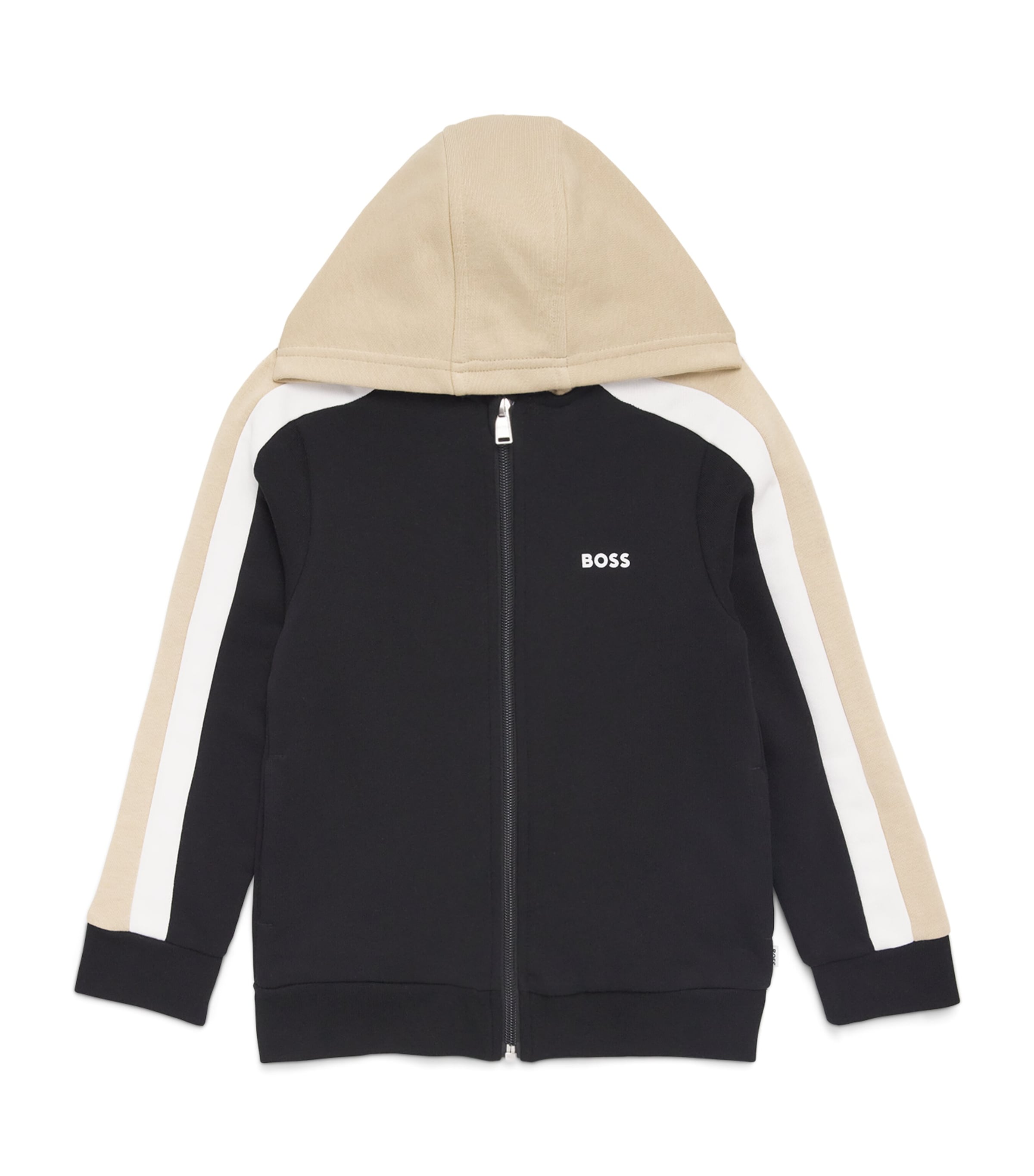 BOSS cotton stripe zip-up hoodie for kids ages 4-16 - British product