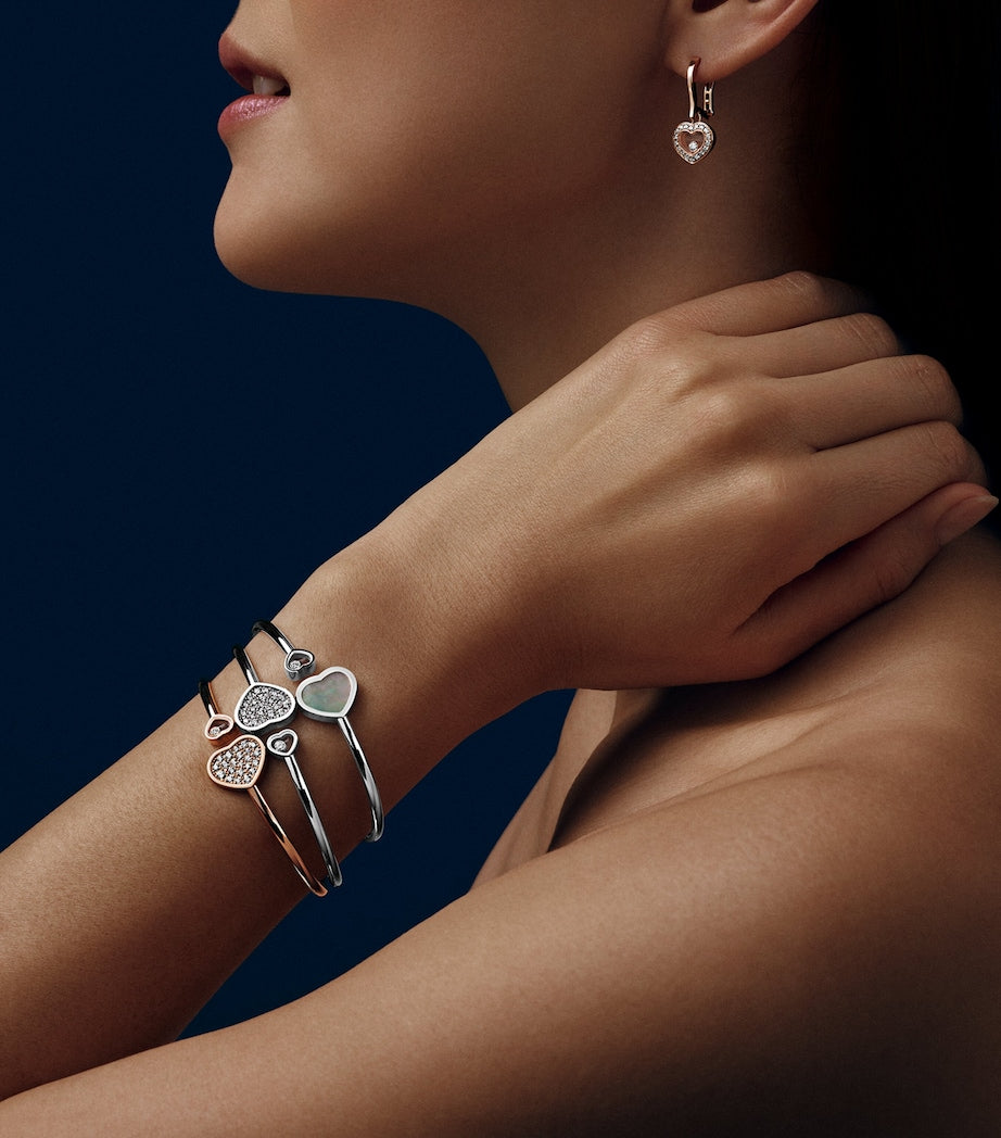 Chopard Happy Diamonds Icons earrings rose gold diamonds (British brand)