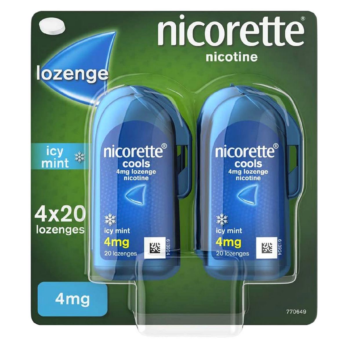 Nicorette Cools 4mg  Lozenge- Icy Mint flavour- 80 lozenges GOODS Boots   