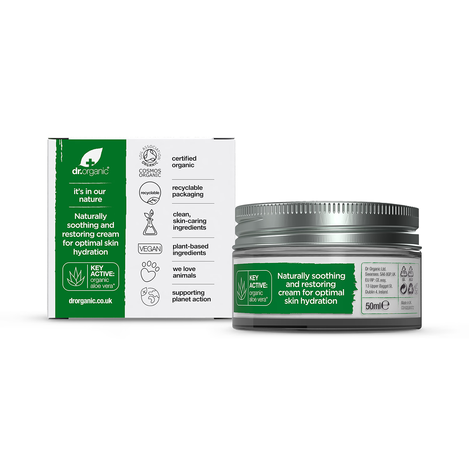 Dr Organic Aloe Vera Concentrated Cream 50ml - British product