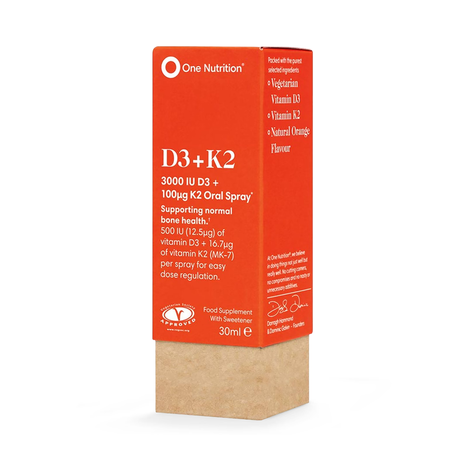 One Nutrition vitamin D3 K2 oral spray 30ml - British product