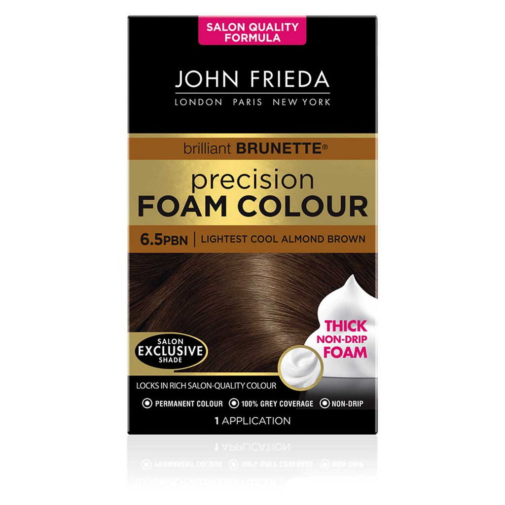 John Frieda Precision Foam Colour 6.5PBN Lightest Cool Almond Brown 130ml