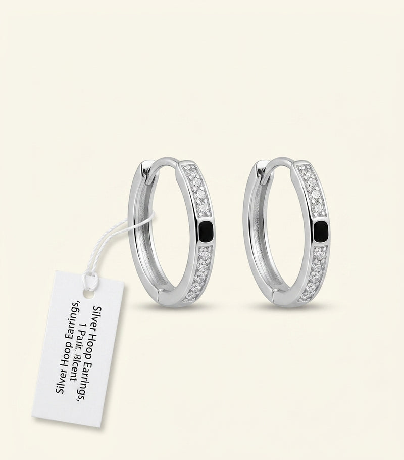 Cartier white gold diamond hoop earrings - British product