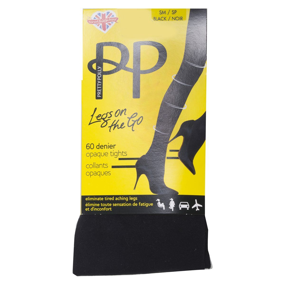 Pretty Polly Legs On The Go 60D Black GOODS Boots   