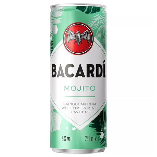 Bacardi Mojito Premix Rum Cocktail 25cl GOODS Sainsburys   