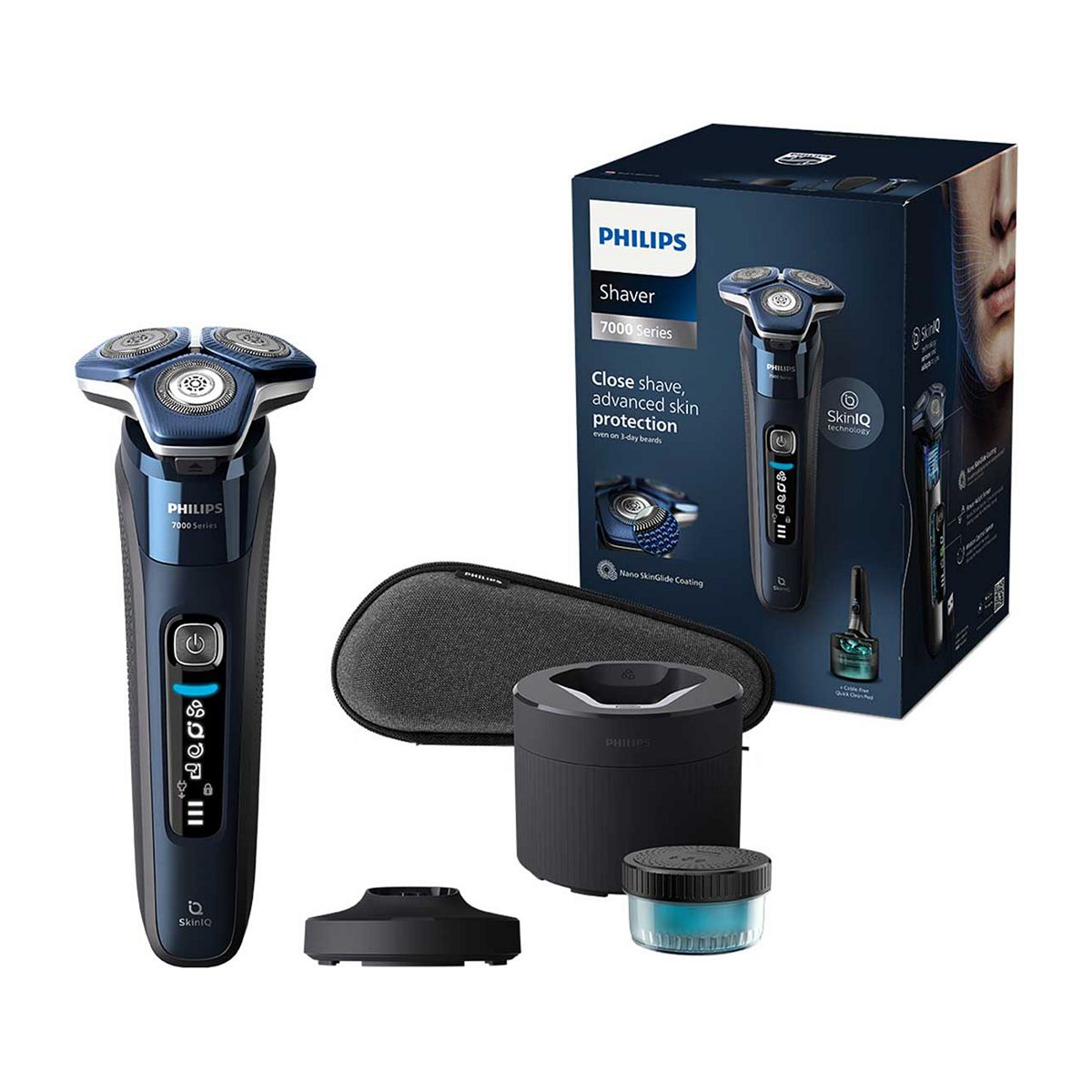 Philips Wet & Dry Electric Shaver Series 7000 with Pop-up Trimmer, Case, Charging Stand, Clean Pod, LED Display – S7885/55 GOODS Boots   