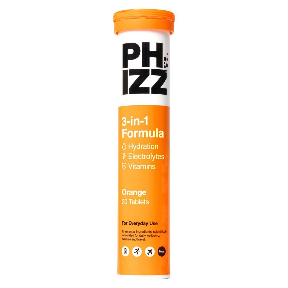 Phizz Orange 3-in-1 Hydration, Electrolytes and Vitamins Effervescent Tablets - 20 Tablets GOODS Boots   