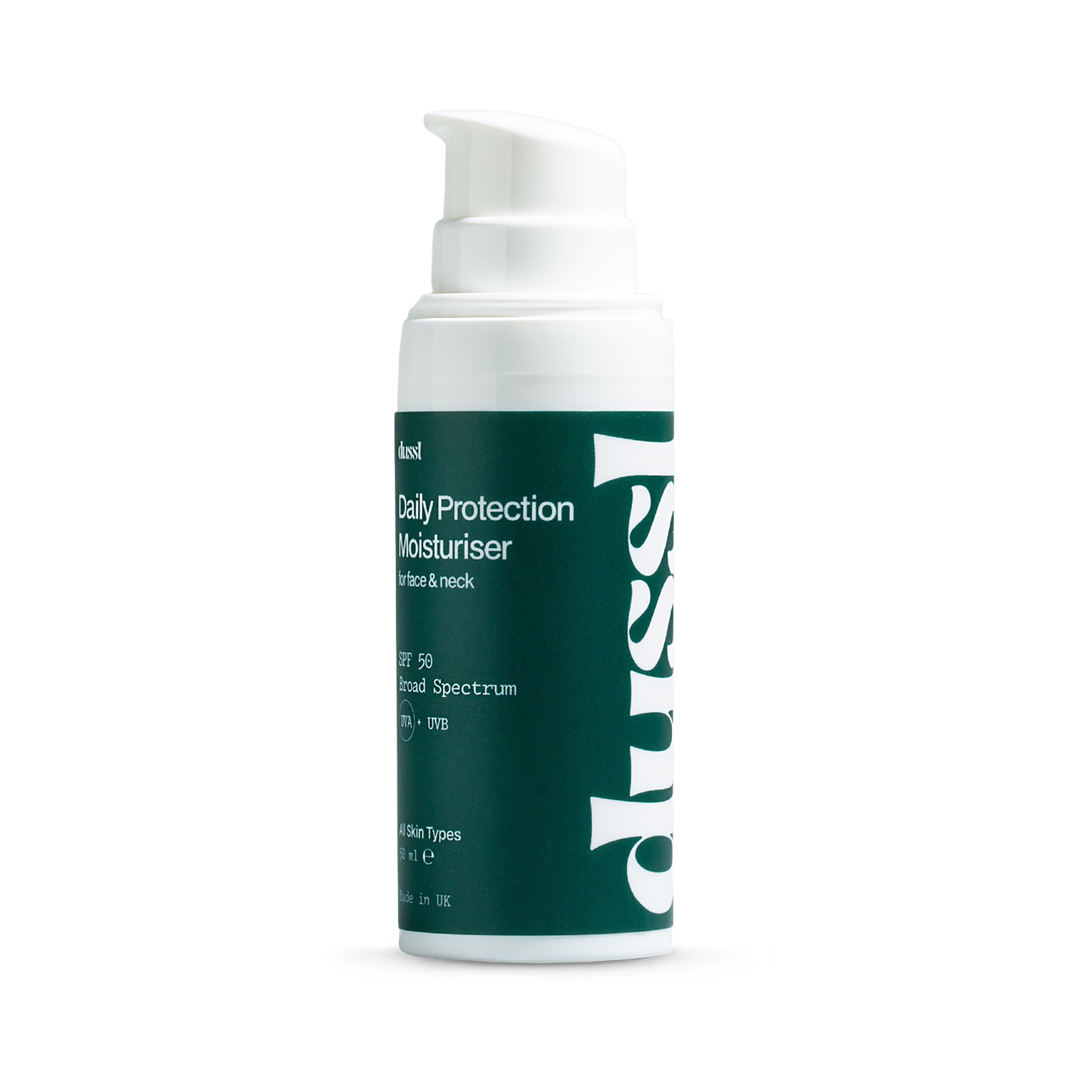 dussl Daily Protection Moisturiser SPF 50 50ml (British brand)