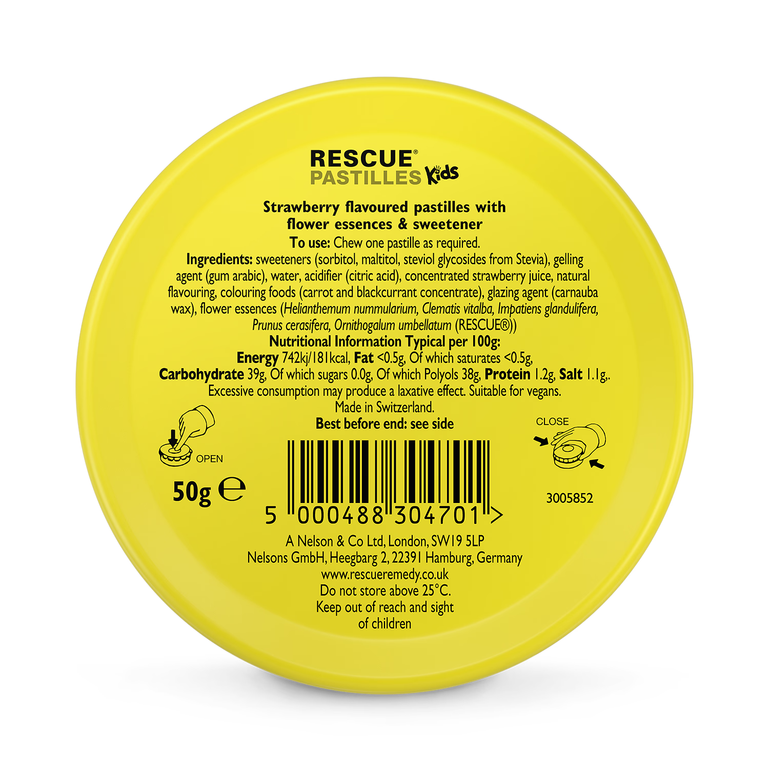 Rescue Remedy Kids Pastilles Strawberry 50g - British product