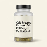 Holland & Barrett cold pressed flaxseed oil 2000mg capsules 90, UK version