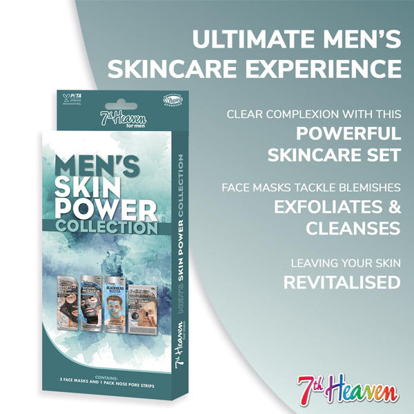 7th Heaven Men's Skin Power Collection gift set - British product