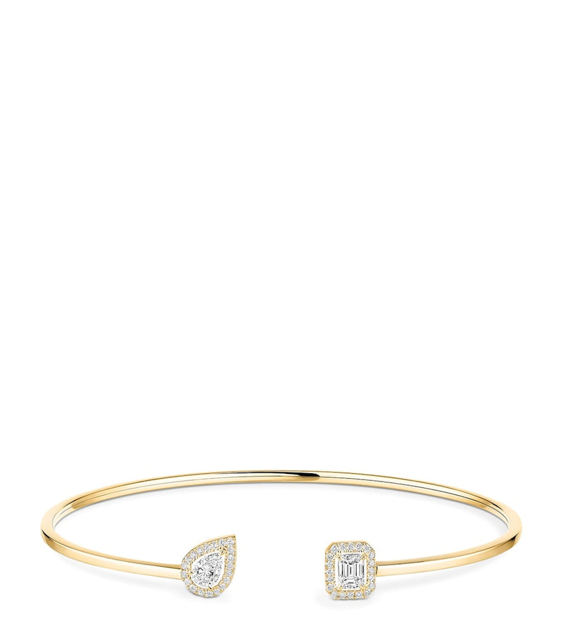 Messika My Twin yellow gold diamond bangle 0.35ct, UK version