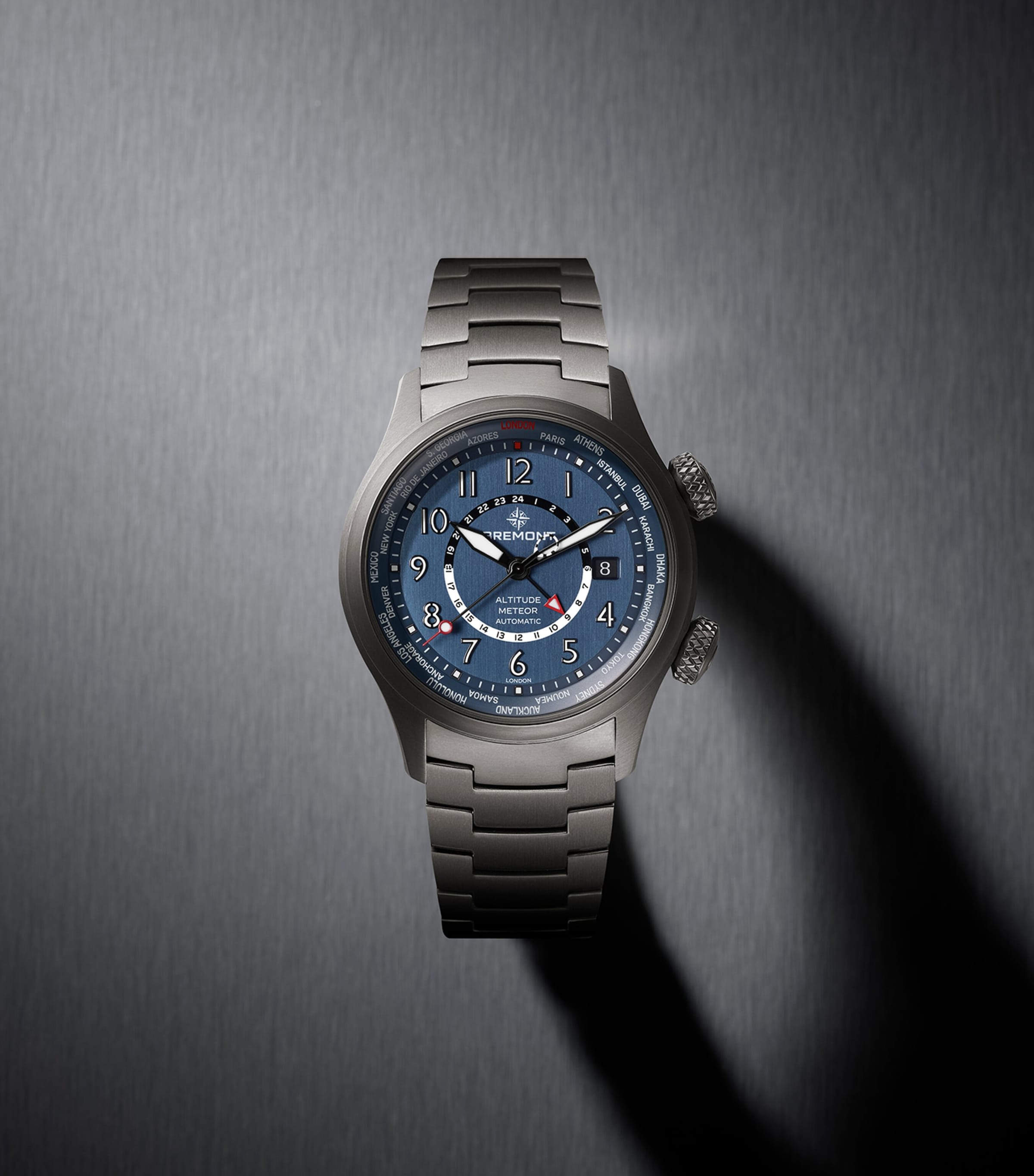Bremont Titanium Altitude MB Meteor Zeitzonen Uhr 42mm, importiert aus Großbritannien
