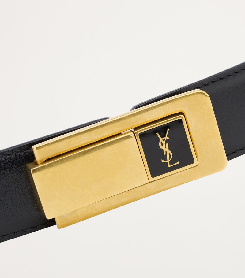 Saint Laurent Leather Charniere Belt 2.5cm - British product