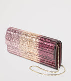 Jimmy Choo Sweetie glitter clutch bag ombré design (British brand)
