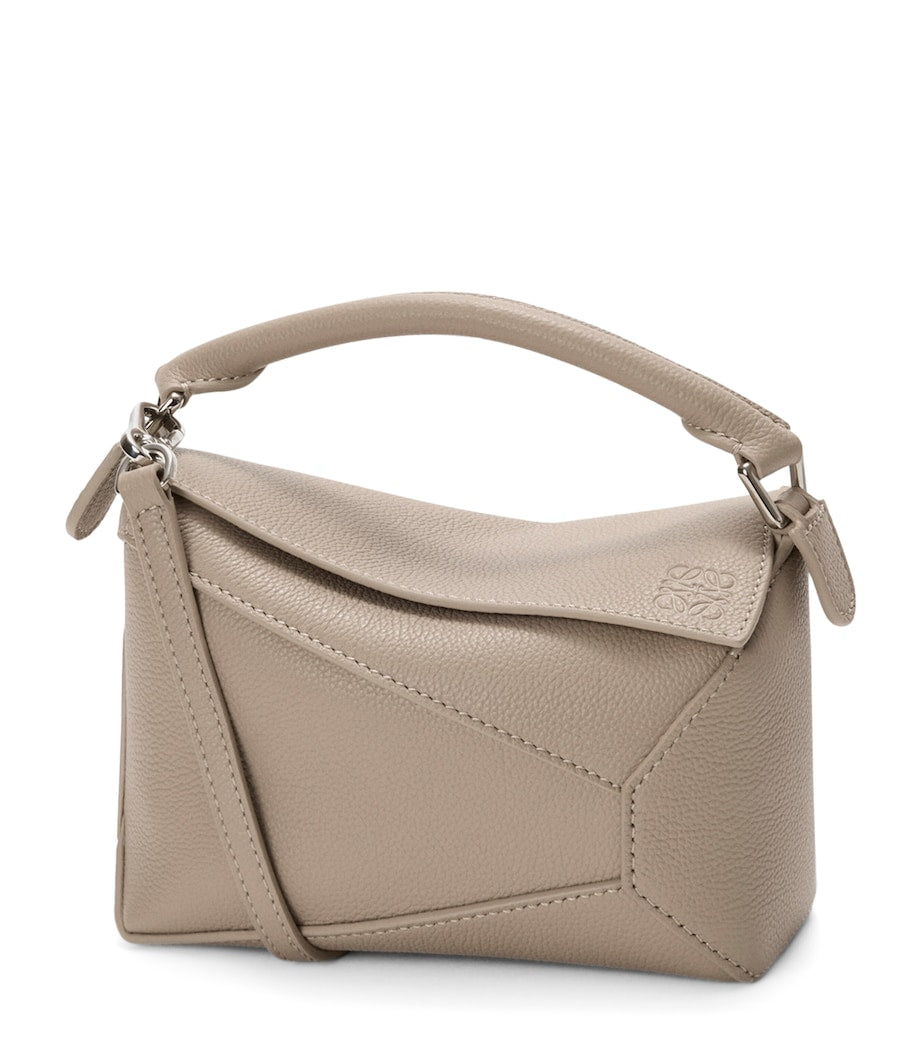 LOEWE Mini Puzzle Edge top-handle bag in calfskin, imported from the UK