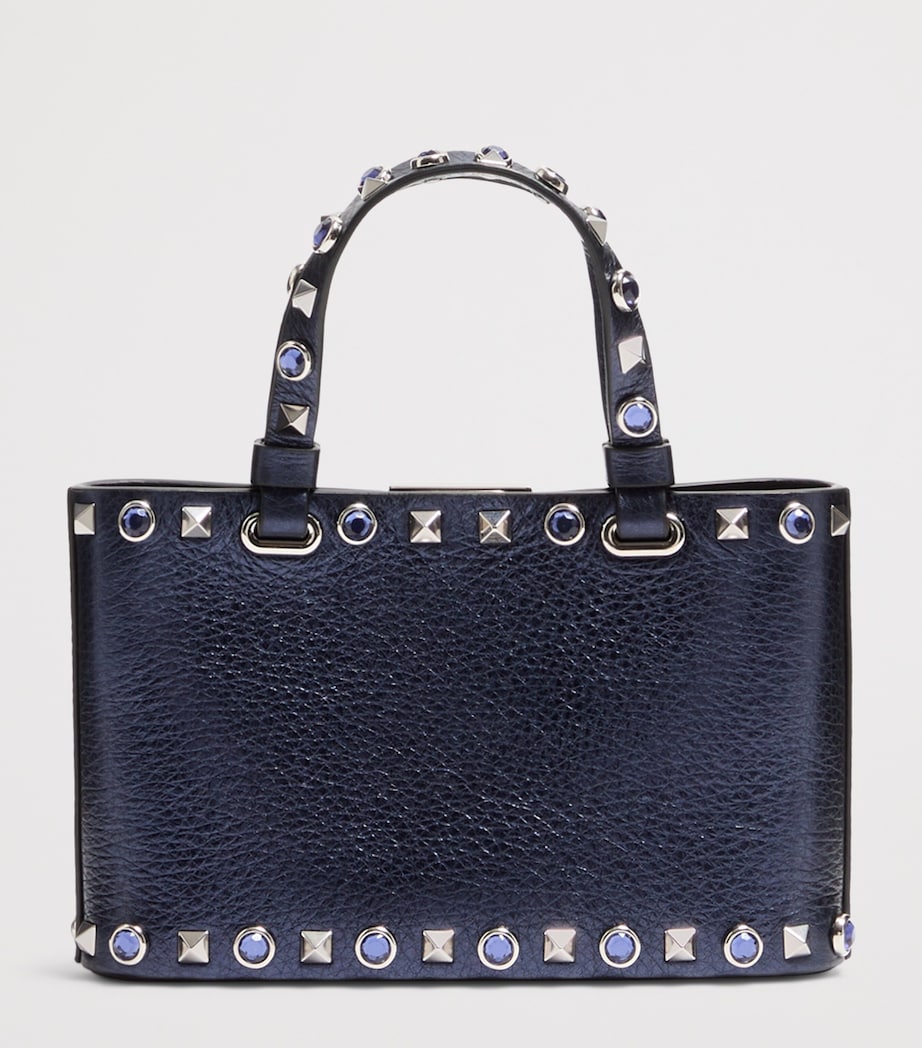 Valentino Garavani Rockstud tote bag leather with chain strap (British brand)