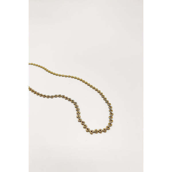 SVNX gold heart link necklace one size, imported from the UK