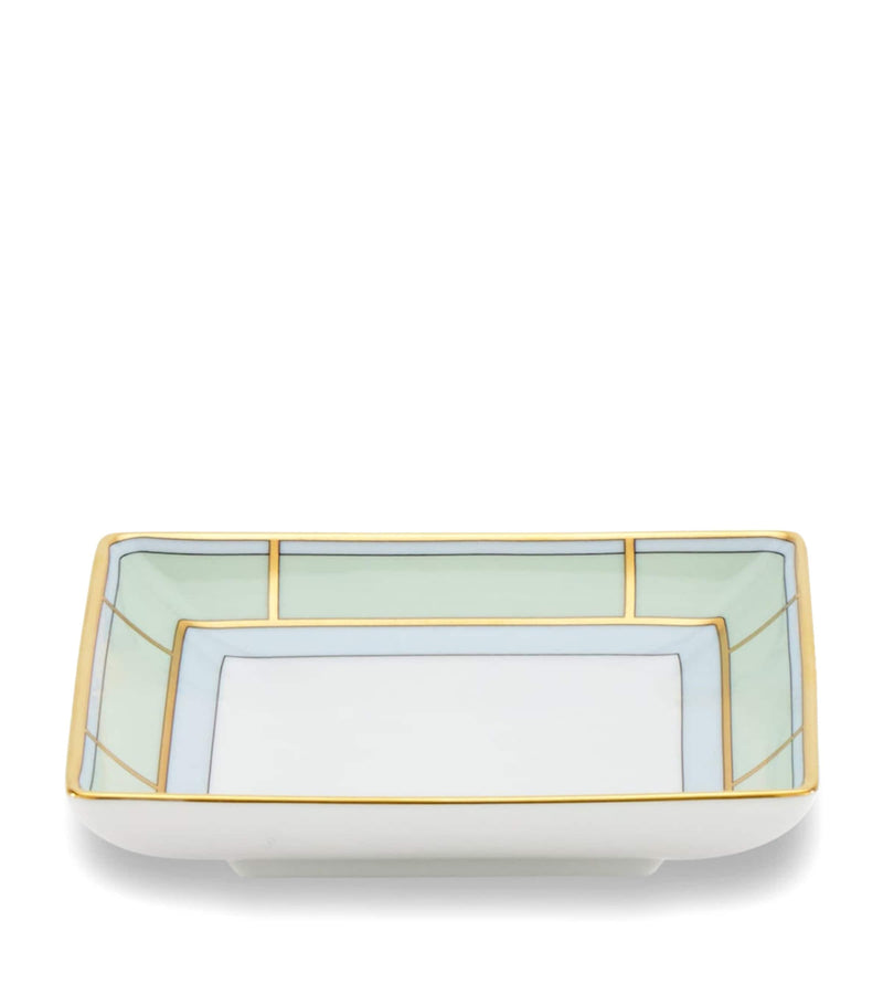 GINORI 1735 porcelain Colonna Diva square change tray 13.5cm, UK version