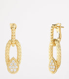 Boucheron Serpent Bohème drop earrings yellow gold diamonds 3cm (British brand)
