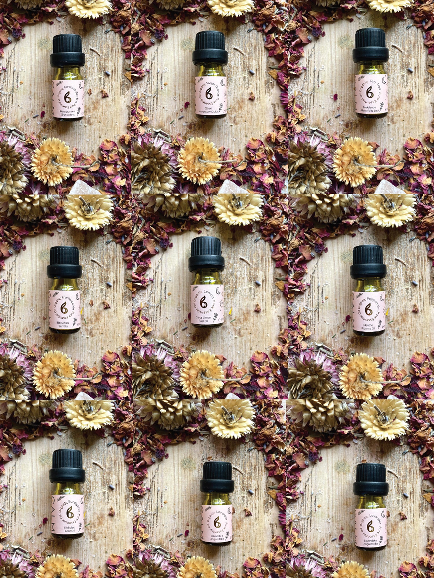 B Calm organic essential oil set 8 oils 9x5ml, imported from the UK