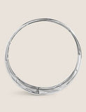 Deco Mirrored Round Tray - Silver, None Default Title