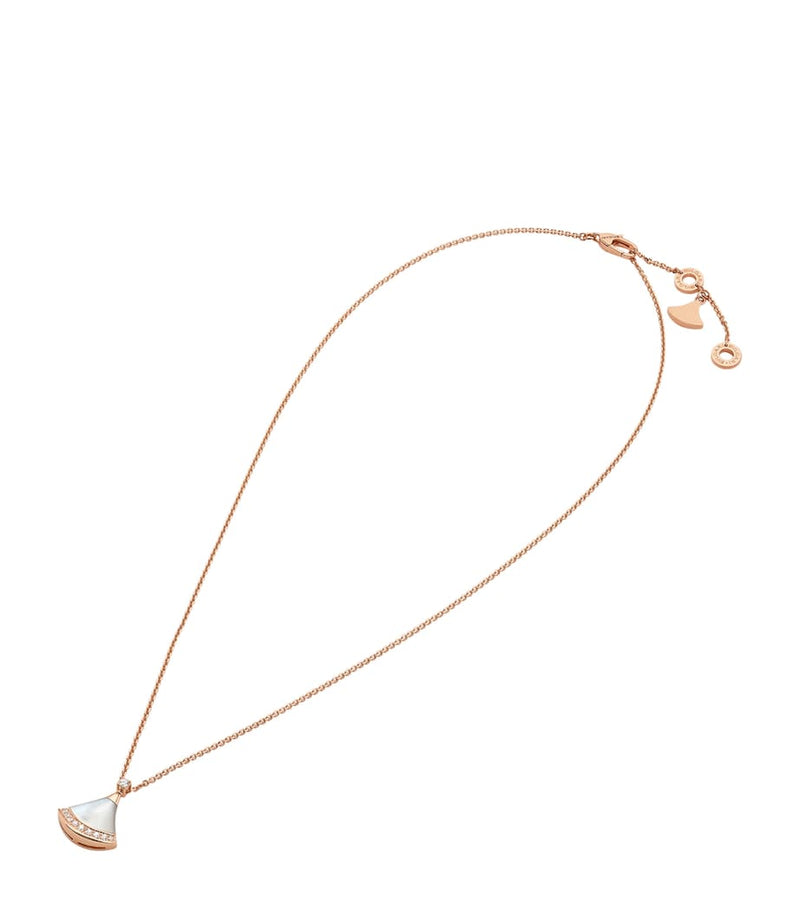 Bvlgari Divas' Dream rose gold diamond mother-of-pearl necklace, UK version