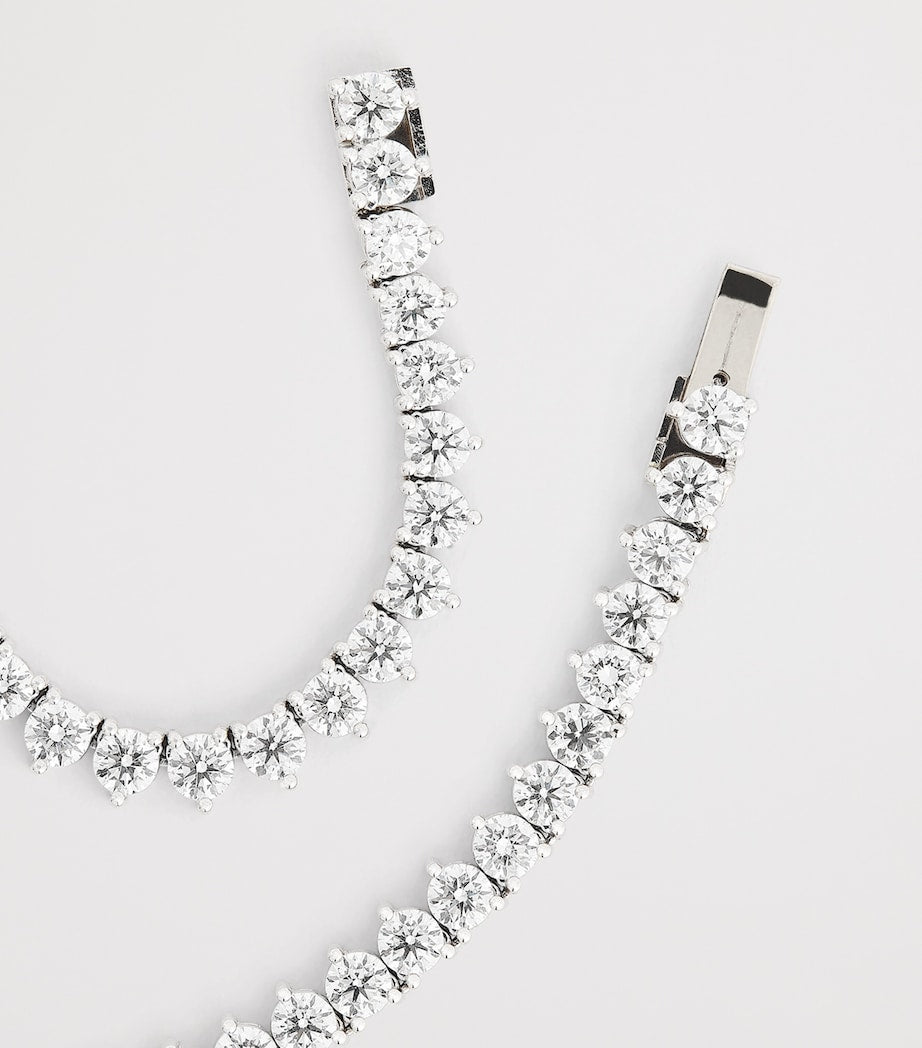 Harrods diamond tennis necklace 37.24ct white gold (British brand)