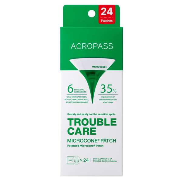 Acropass microneedle acne patches jumbo 24 pack (British brand)