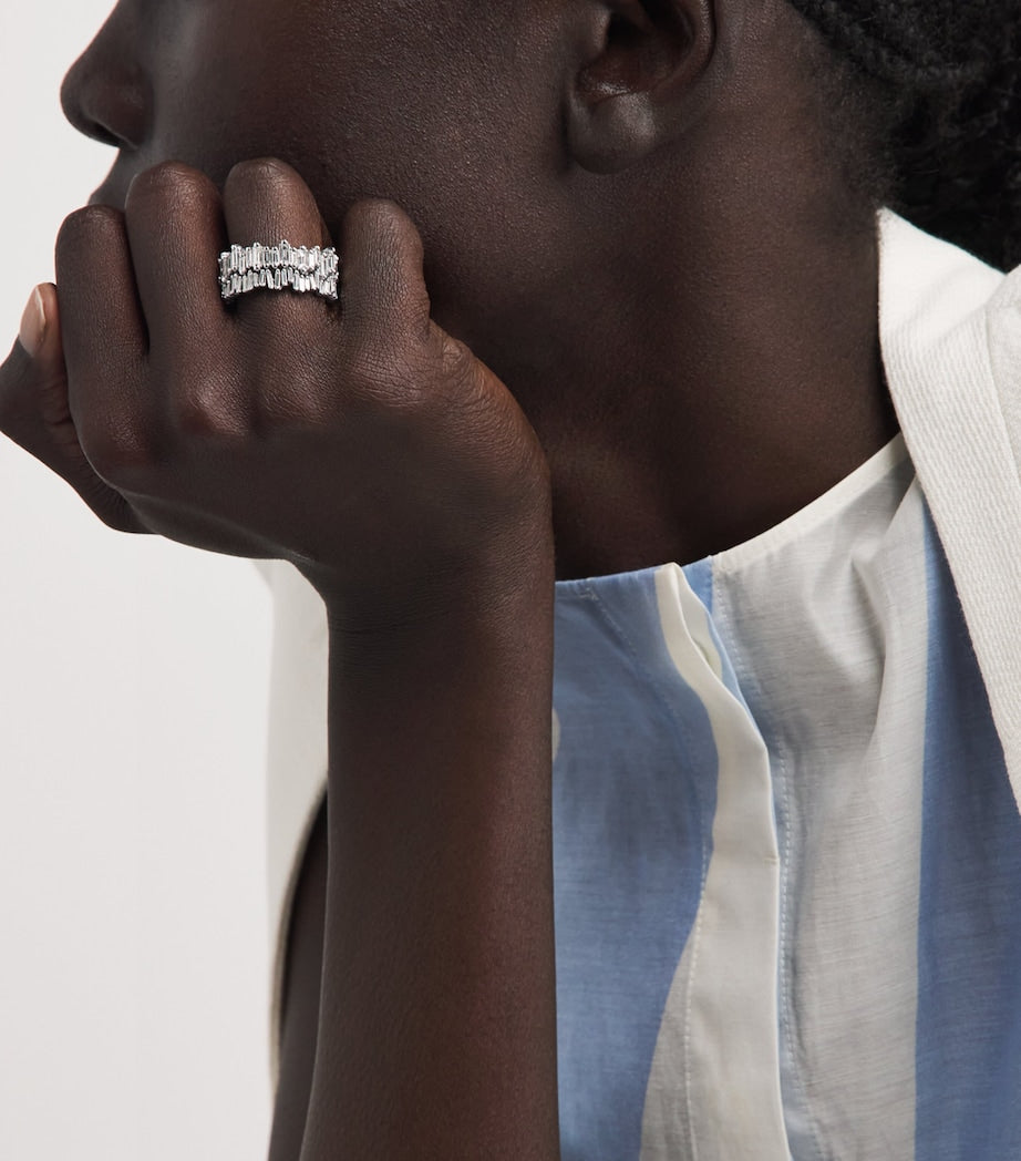 Suzanne Kalan white gold diamond eternity ring (British brand)