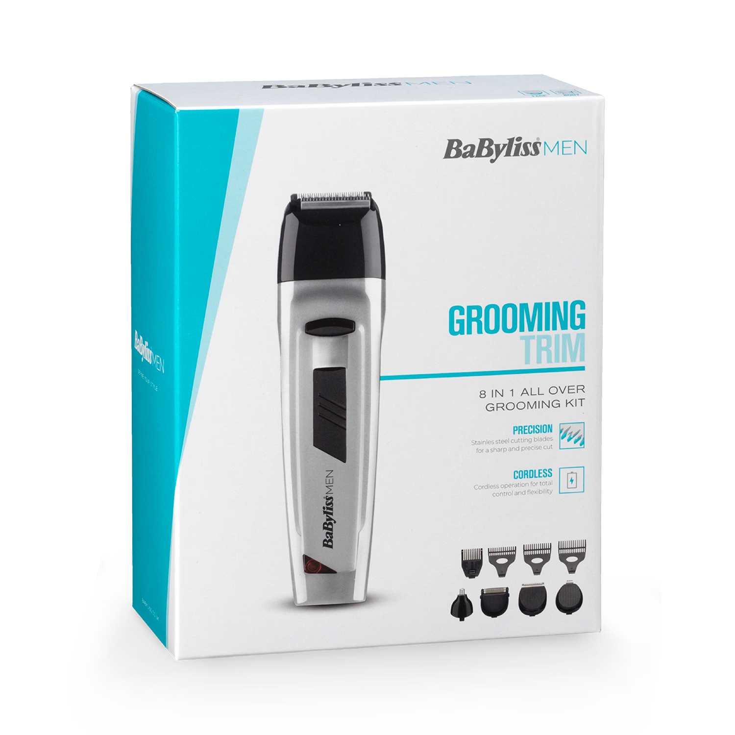 BaByliss 8 in 1 grooming kit Silver - British product