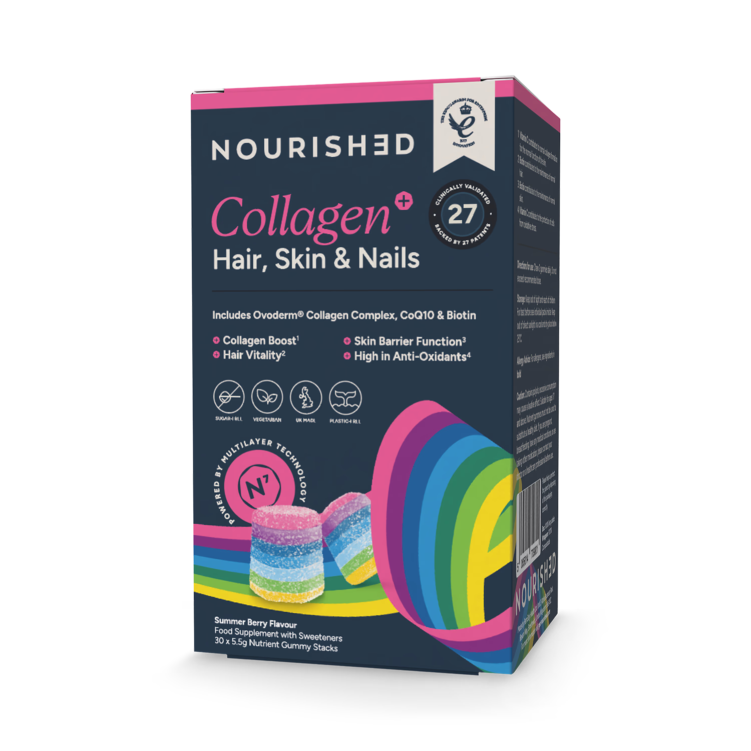 Collagen+ gummies hair skin and nails 30 count, imported from the UK