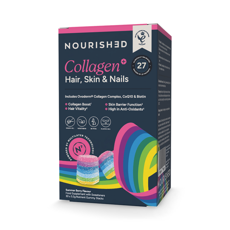 Collagen+ gummies hair skin and nails 30 count, imported from the UK