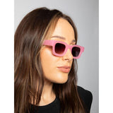 SVNX chunky square frame sunglasses in pink - British product
