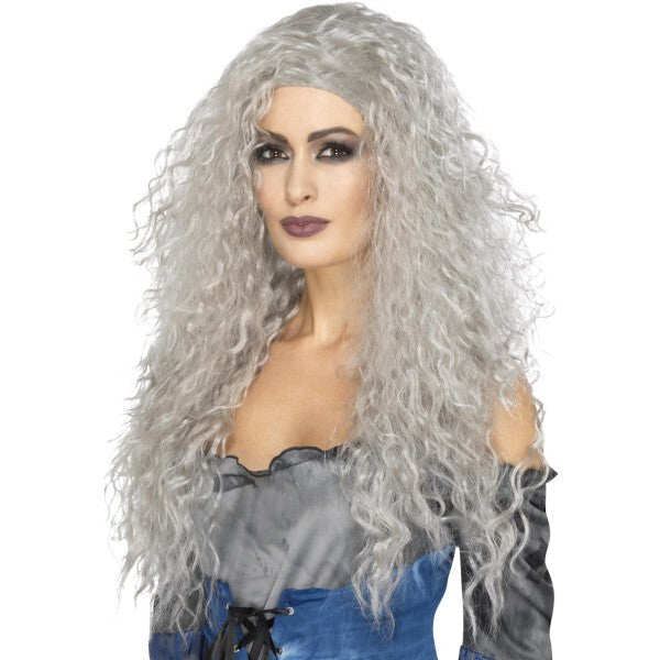 Smiffys Banshee Wig grey long messy costume wig (British brand)