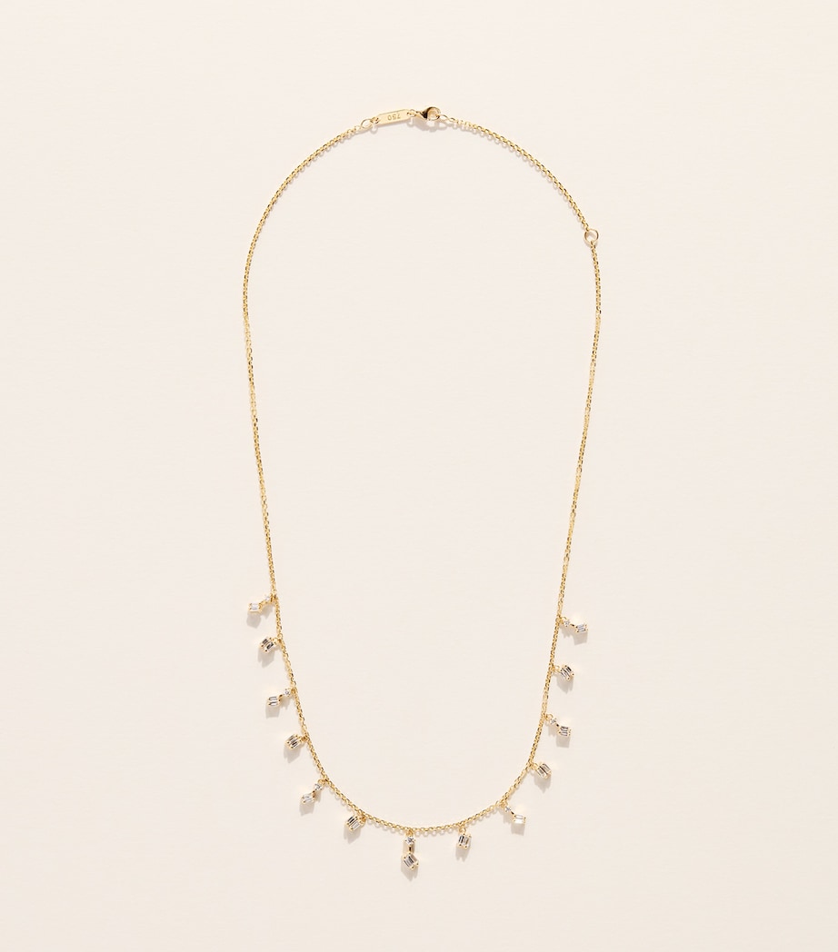 Suzanne Kalan cascade diamond necklace yellow gold (British brand)