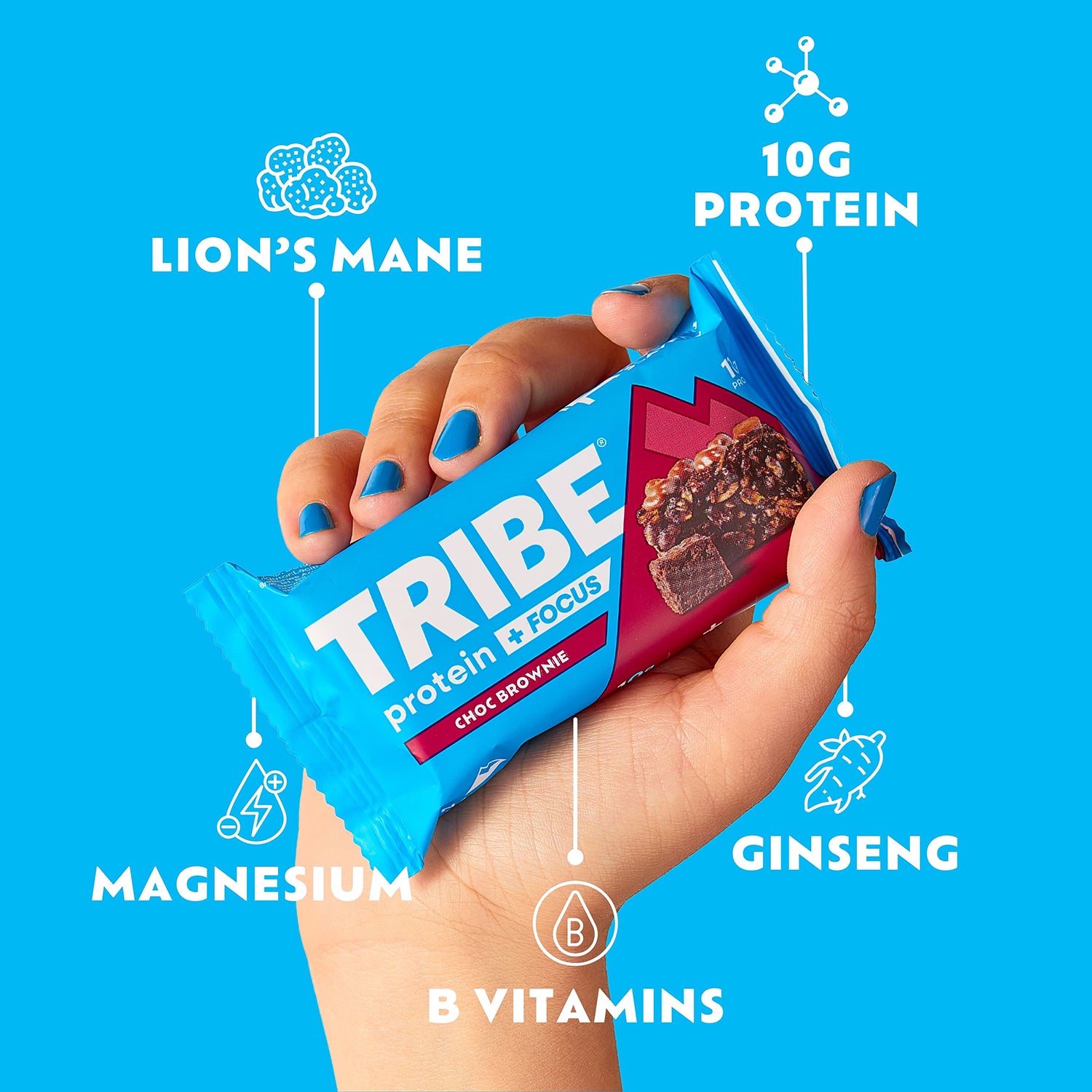 Tribe Choc Brownie protein bar 60g - British product