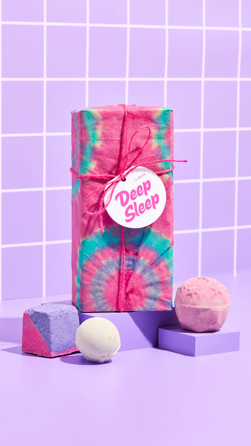 Lush Deep Sleep Gift bath bomb trio with lavender scents - British product
