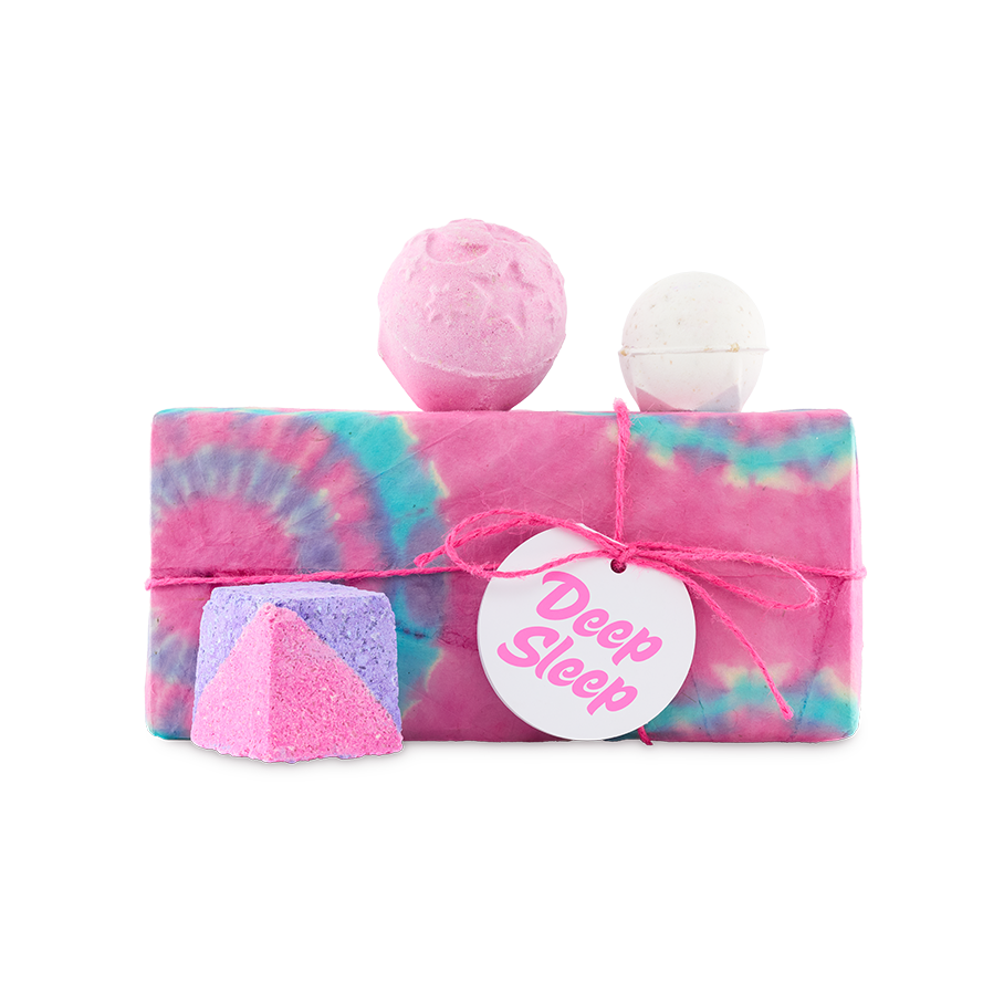 Lush Deep Sleep Gift bath bomb trio with lavender scents - British product