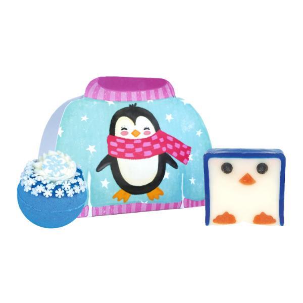 Bomb Cosmetics Freeze gift set with soap and bath blaster (British brand)