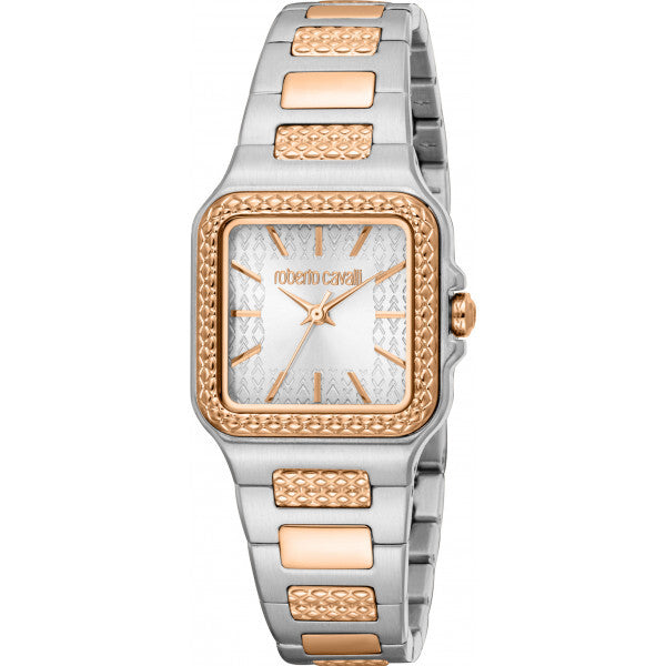 Roberto Cavalli silver ladies crest watch, UK version