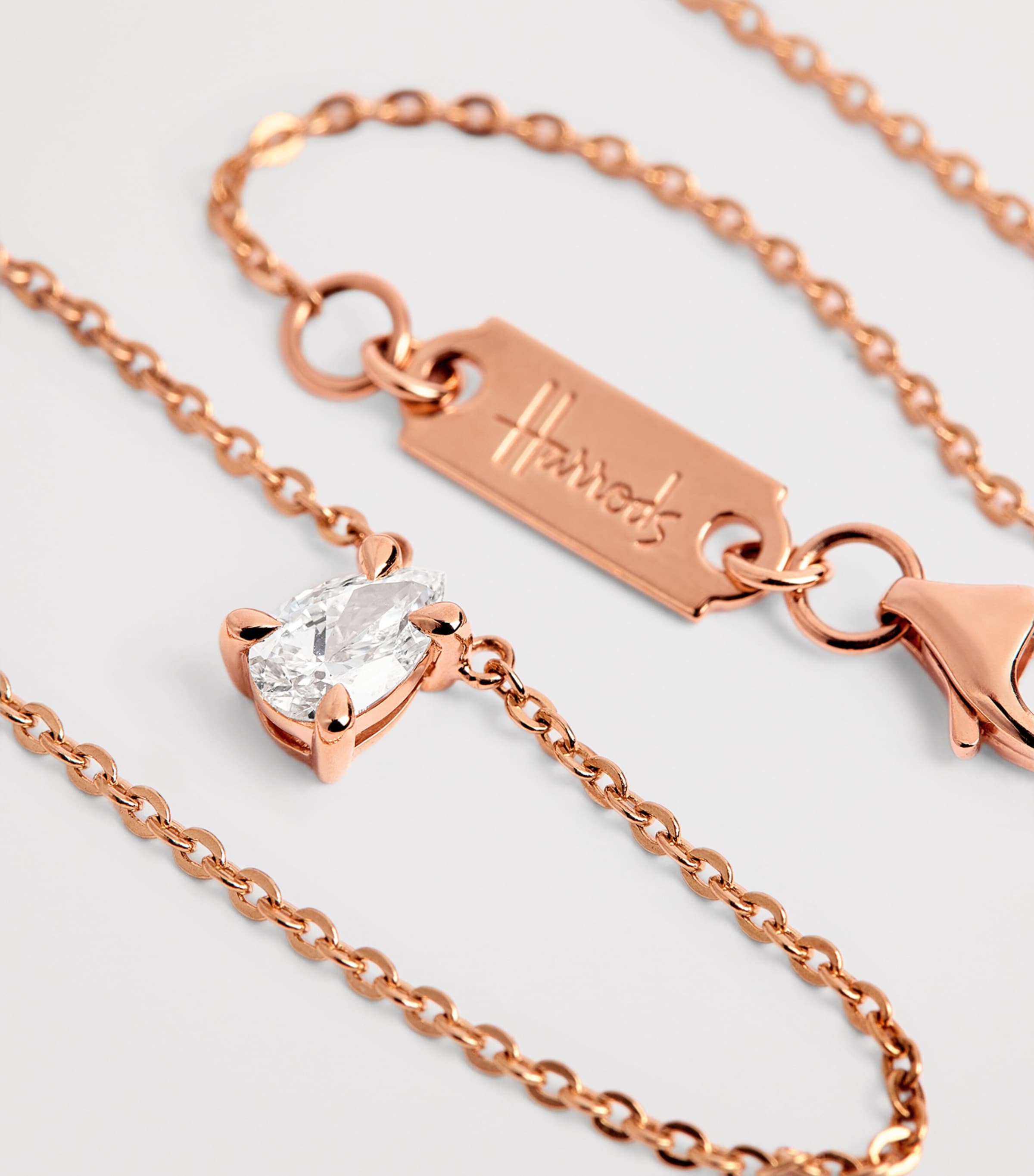 Harrods rose gold diamond necklace 0.50ct, imported from the UK