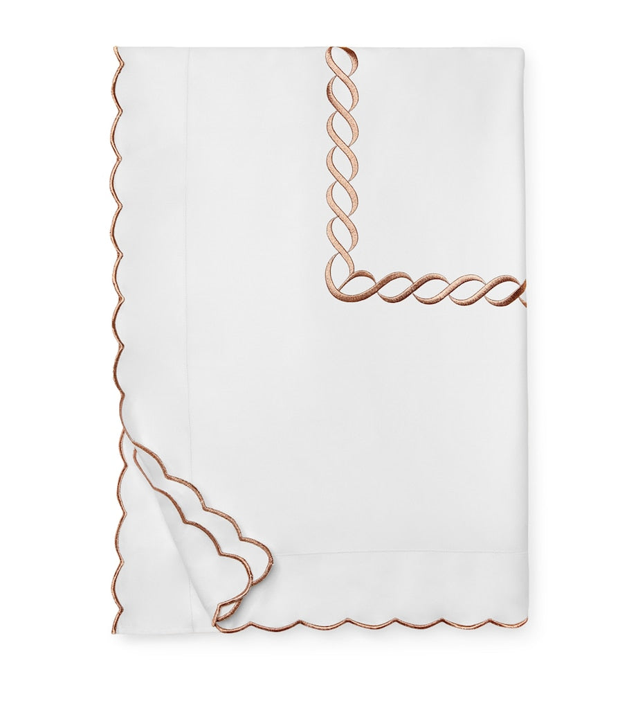 Pratesi cotton Super King duvet cover with chain motif design, 260cm x 220cm, imported from the UK
