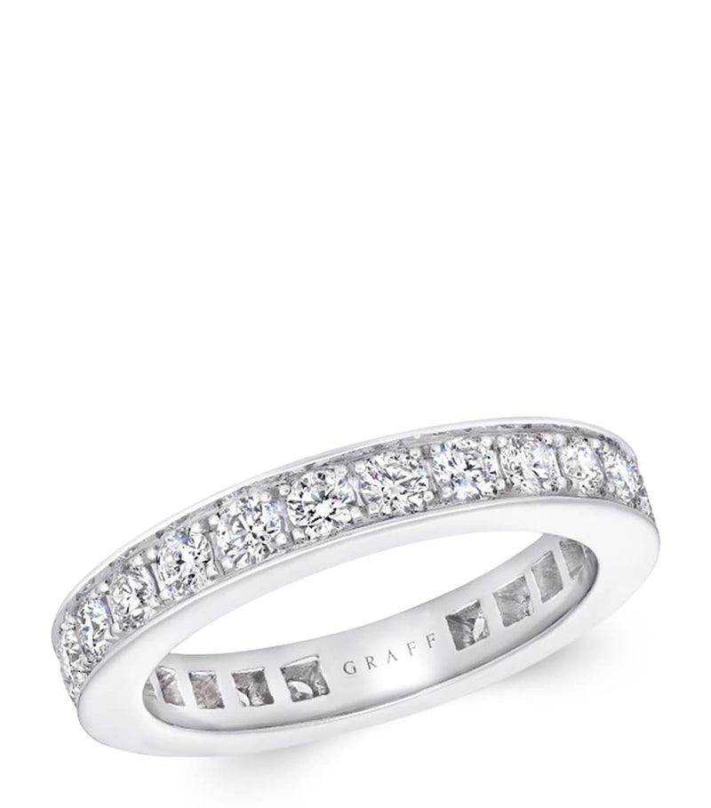 Graff white gold diamond wedding ring imported from the UK