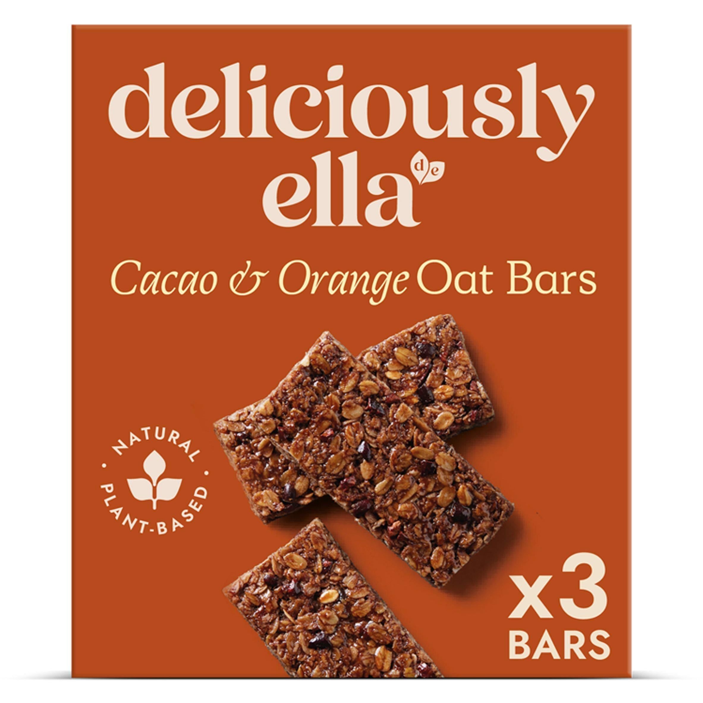 Deliciously Ella Cacao &amp;amp; Orange Oat Bars 3x50g