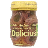 Delicius Anchovy Fillets Rolled with Capers in Olive Oil   90g