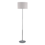 Delta Polished Chrome Floor Lamp with Ivory Shade